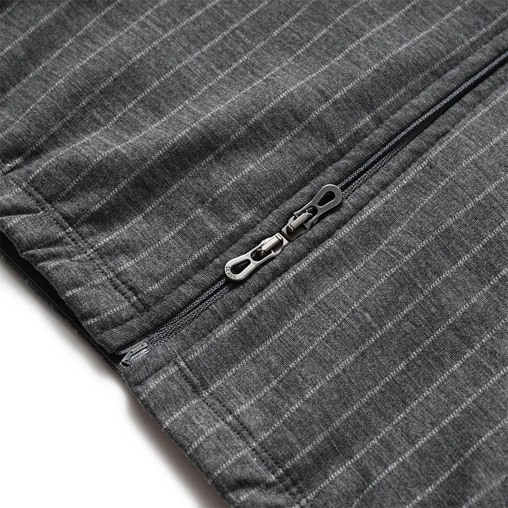 SEASE シーズ ZIPPED HOODIE HYBRID WH049/TJ109 ジップフーディ ハイブリッド N65 GRAPHITE GREY