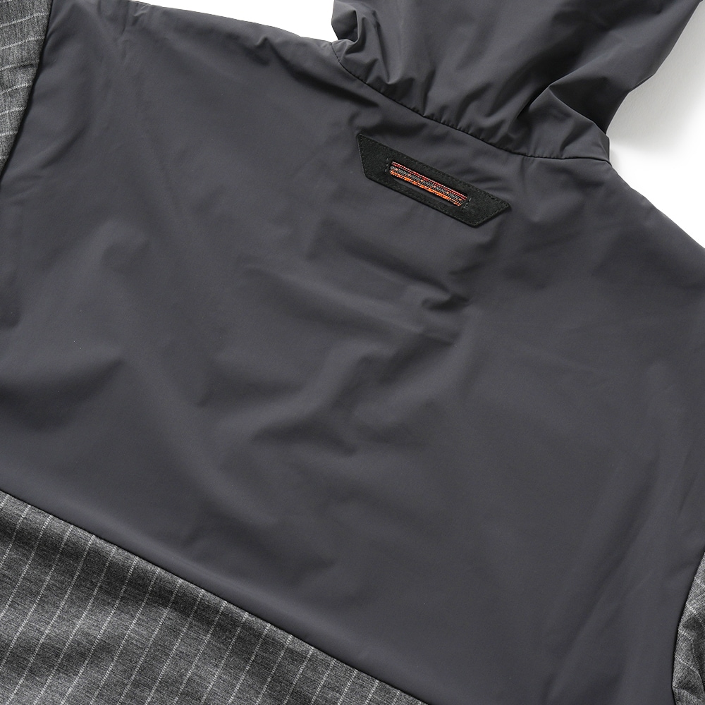 SEASE シーズ ZIPPED HOODIE HYBRID WH049/TJ109 ジップフーディ ハイブリッド N65 GRAPHITE GREY