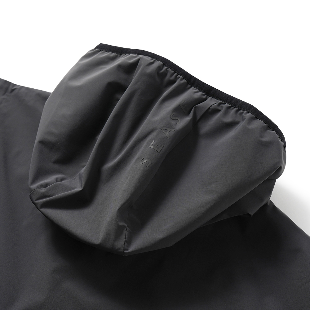 SEASE シーズ ZIPPED HOODIE HYBRID WH049/TJ109 ジップフーディ ハイブリッド N65 GRAPHITE GREY