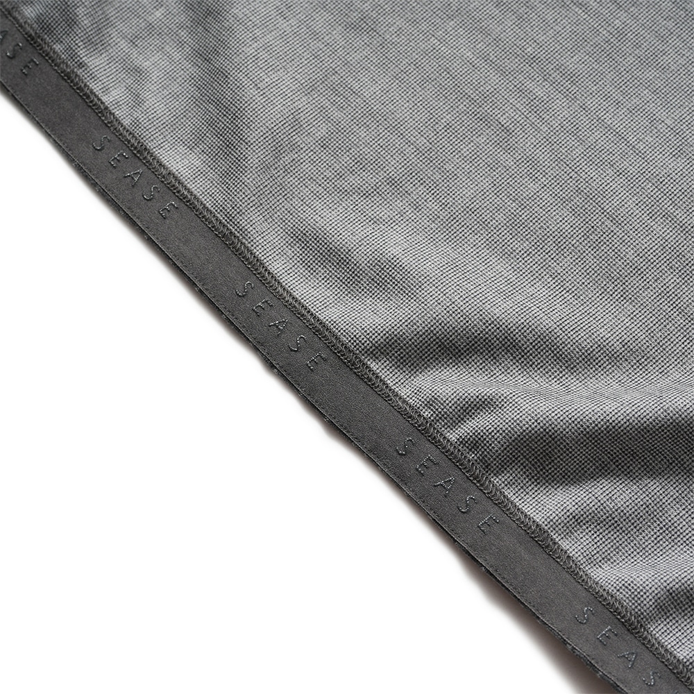 SEASE シーズ ZIPPED HOODIE HYBRID WH049/TJ109 ジップフーディ ハイブリッド N65 GRAPHITE GREY