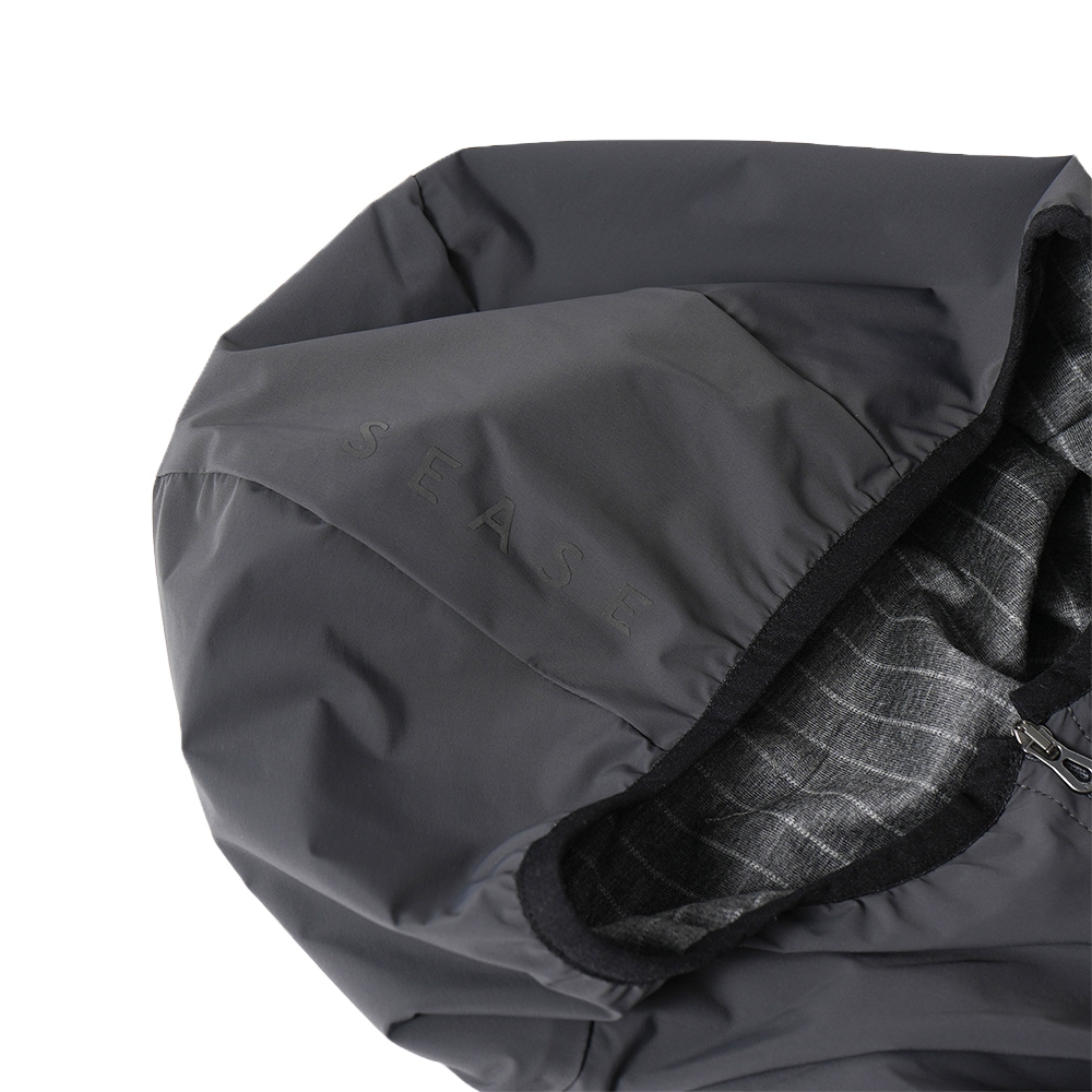 SEASE シーズ ZIPPED HOODIE HYBRID WH049/TJ109 ジップフーディ ハイブリッド N65 GRAPHITE GREY