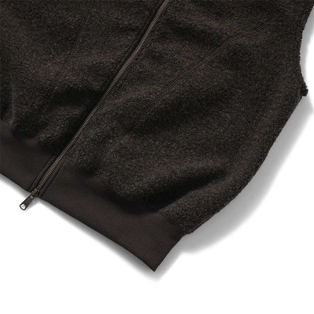 PROTAGONISTA プロタゴニスタ ジップアップ ボアベスト PNT-CT-98 DARK BROWN