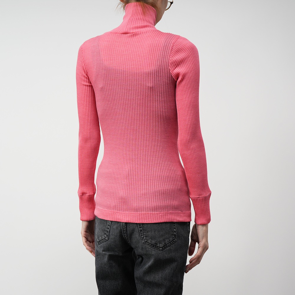 新品❤️CPGピンク ハイネック 11/20LIVE】カラーリブベーシックハイネックニット la primavera