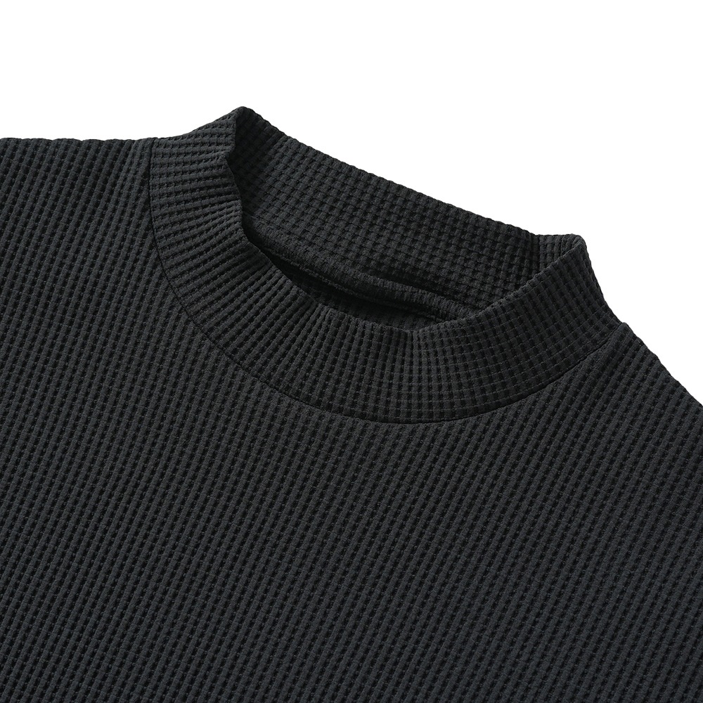 junhashimoto ジュンハシモト JH+ WAFFLE THERMAL MOCKNECK ワッフルサーマルモックネック 1102420038 BLACK