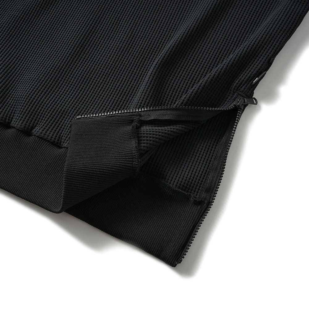 junhashimoto ジュンハシモト JH+ WAFFLE THERMAL MOCKNECK ワッフルサーマルモックネック 1102420038 BLACK