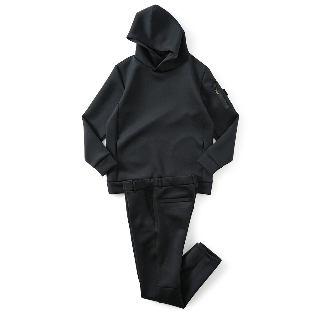 junhashimoto ジュンハシモト JH+ DB WRAP PARKA ダンボールニット ラップパーカ 1102510031 BLACK