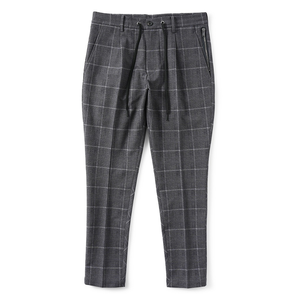 junhashimoto ジュンハシモト ONE TUCK EASY PANTS ワンタック イージーパンツ 1072510057 GREY CHECK