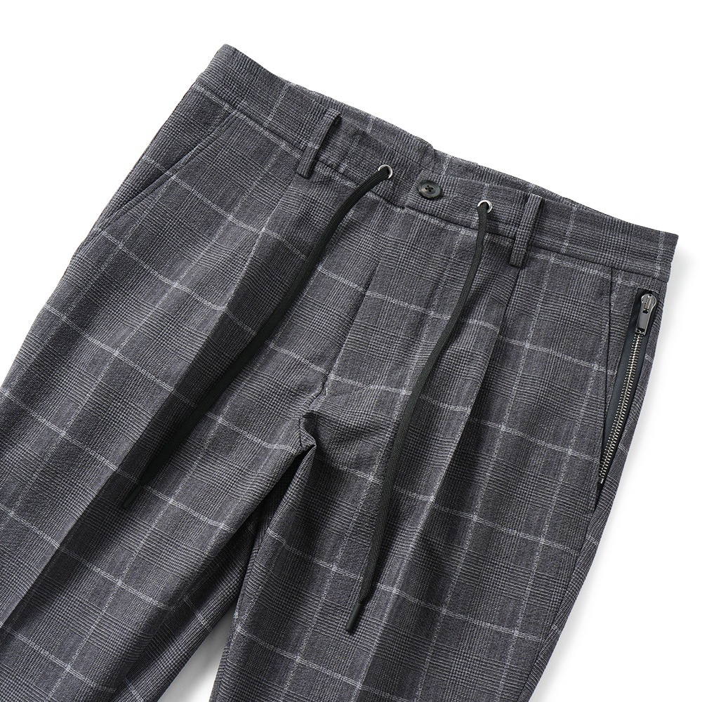 junhashimoto ジュンハシモト ONE TUCK EASY PANTS ワンタック イージーパンツ 1072510057 GREY CHECK