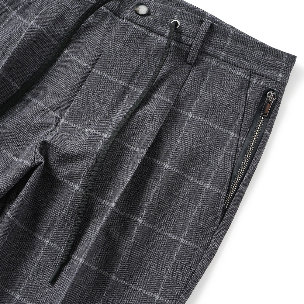 junhashimoto ジュンハシモト ONE TUCK EASY PANTS ワンタック イージーパンツ 1072510057 GREY CHECK