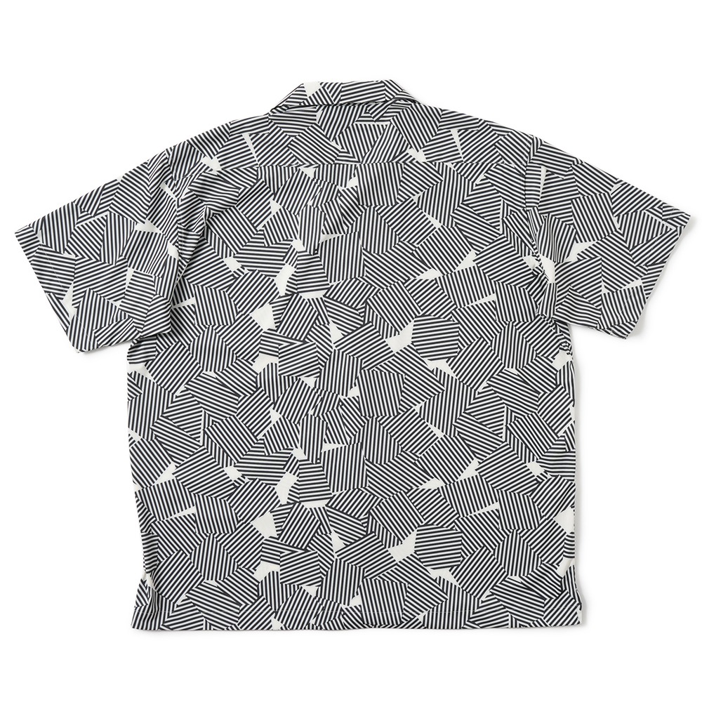 junhashimoto ジュンハシモト OPEN COLLAR S/S オープンカラー ショートスリーブシャツ 1062620001 WHITE×BLK