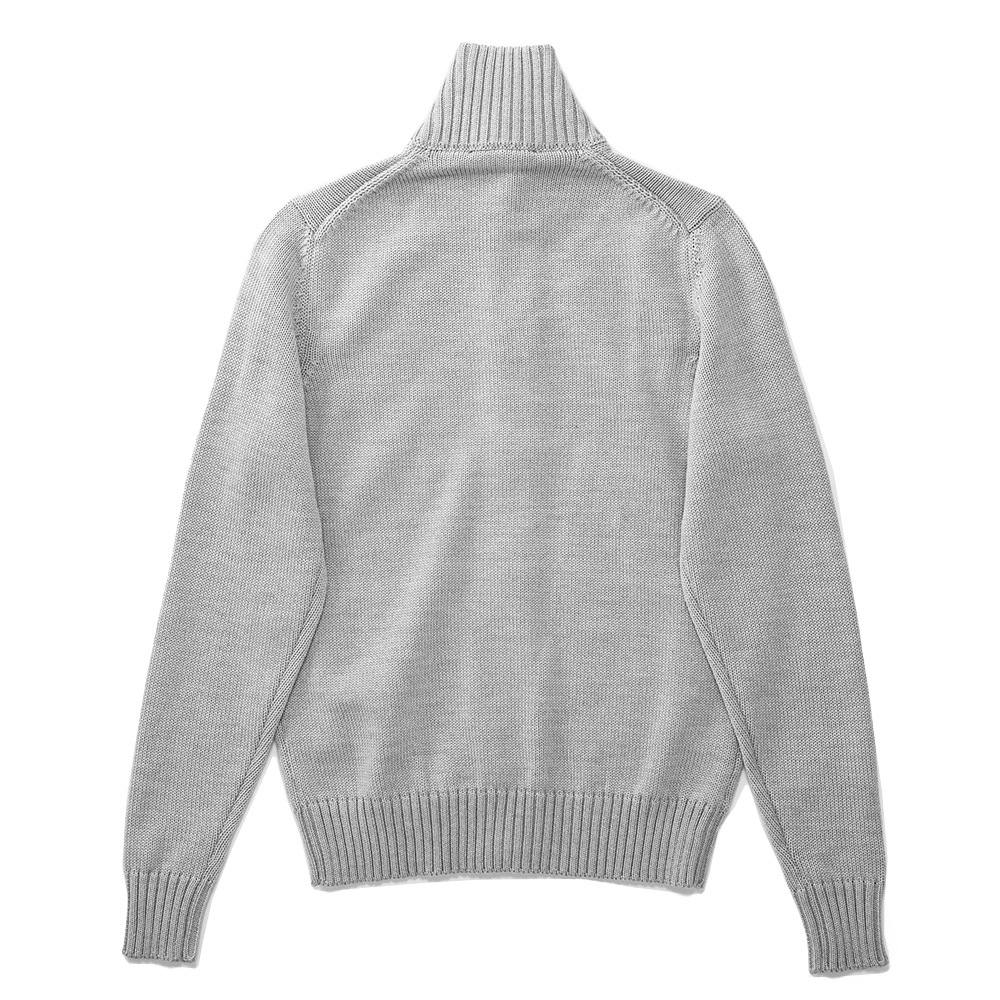 ZANONE ザノーネ CHIOTO ウール ミドルゲージ ニット スタンドカラーカーディガン 812519-ZR229 L.GRAY