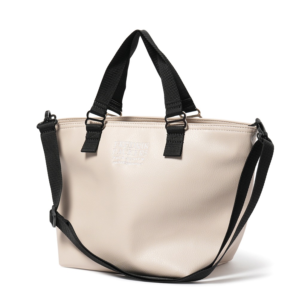 FREDRIK PACKERS フレドリックパッカーズ FAM TOTE ECO LEATHER WIDE ファムトート エコレザー ワイド GREIGE