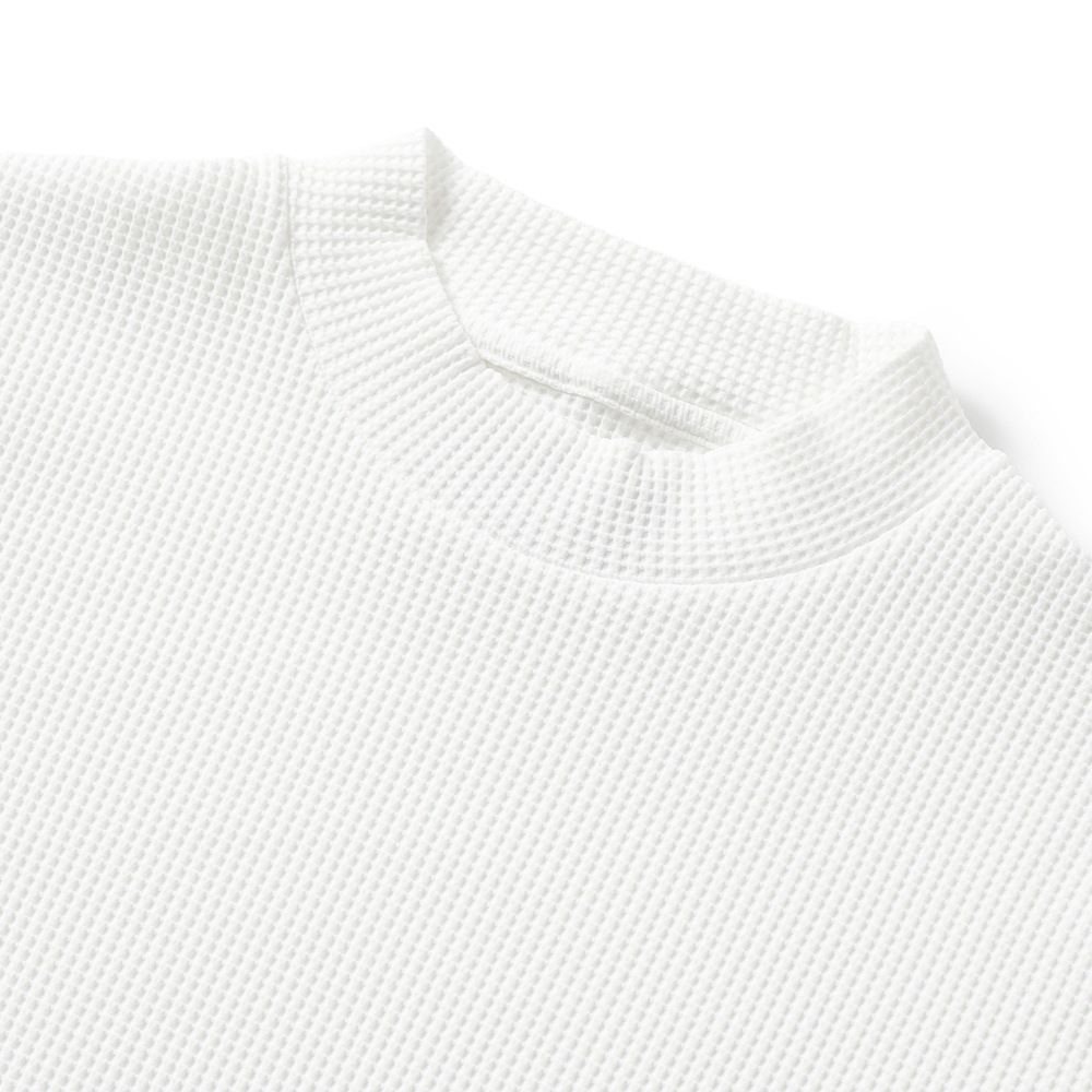 junhashimoto ジュンハシモト JH+ WAFFLE THERMAL MOCKNECK ワッフルサーマルモックネック 1102420038 WHITE