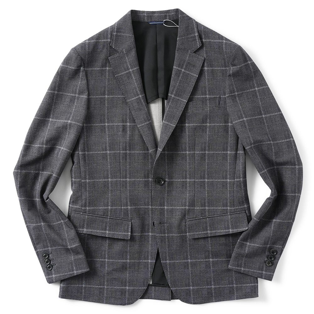 junhashimoto ジュンハシモト LIGHT 2B JACKET -STRETCH GREN CHECK- ライト2B ジャケット ストレッチグレンチェック 1032510007 GREY CHECK