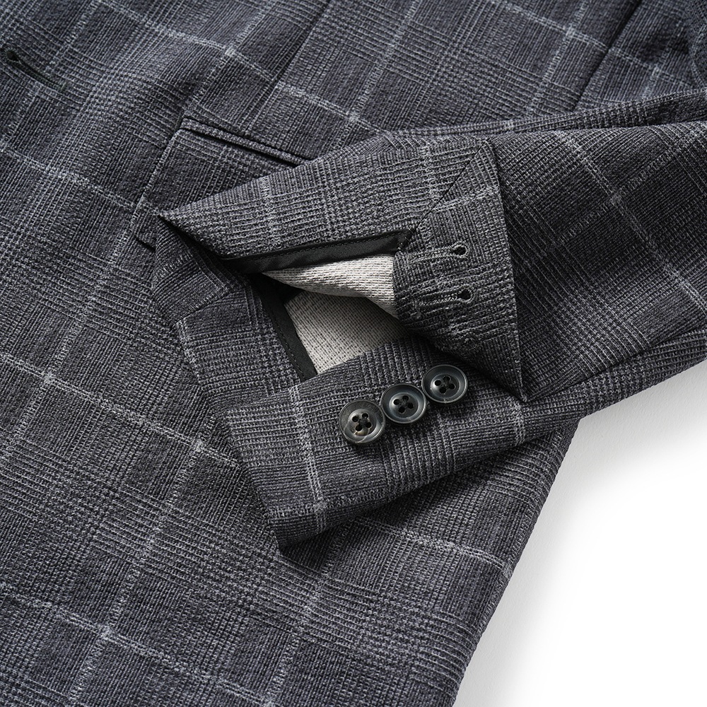 junhashimoto ジュンハシモト LIGHT 2B JACKET -STRETCH GREN CHECK- ライト2B ジャケット ストレッチグレンチェック 1032510007 GREY CHECK