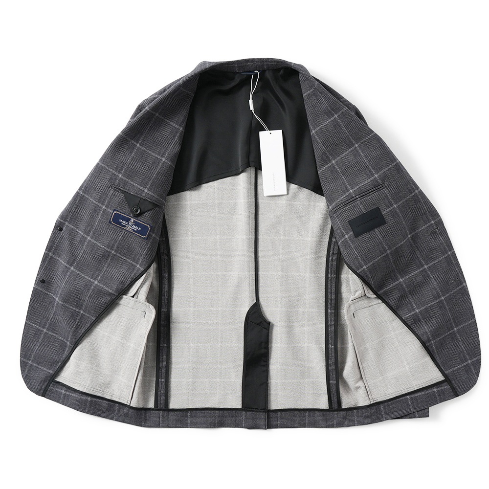 junhashimoto ジュンハシモト LIGHT 2B JACKET -STRETCH GREN CHECK- ライト2B ジャケット ストレッチグレンチェック 1032510007 GREY CHECK