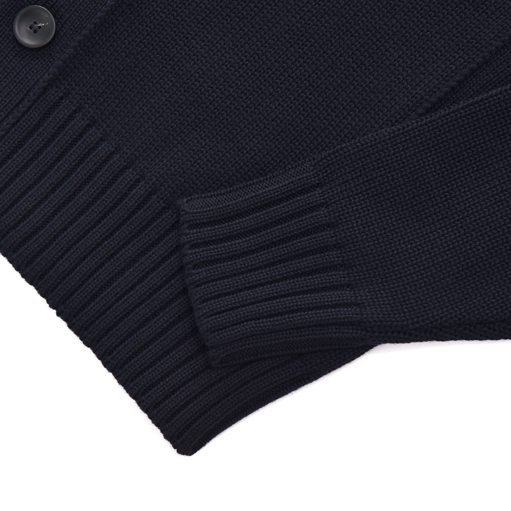 ZANONE ザノーネ CHIOTO ミドルゲージスタンドカラーカーディガン 812519-ZR229 D.NAVY