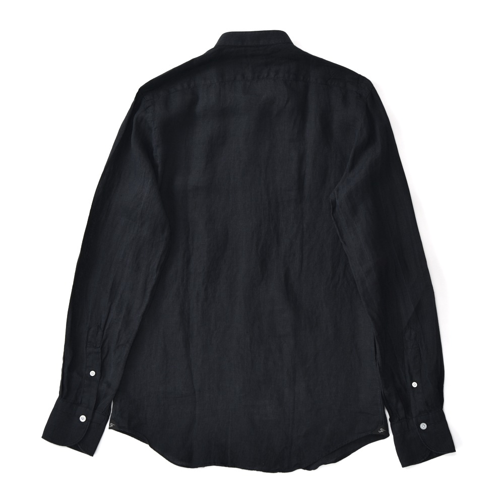 フィナモレリネンシャツS黒ブラックイタリア麻 750309x08_6.jpg