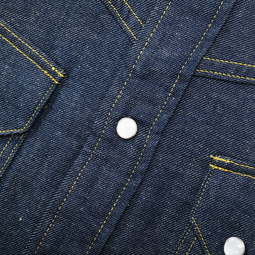 YCHAI イカイ WESTERN/CL メイドインジャパン コットン・リネン ウエスタンシャツ INDIGO