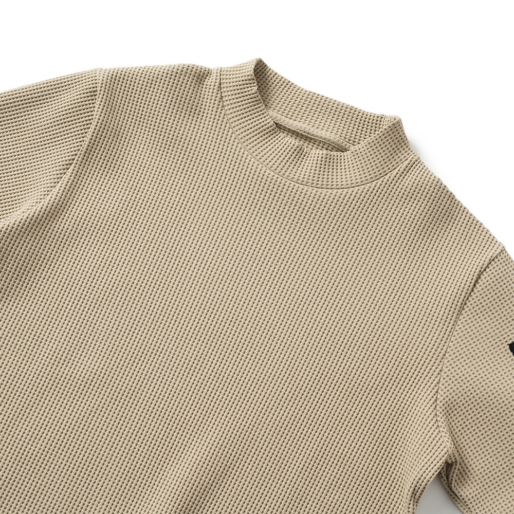 junhashimoto ジュンハシモト JH+ WAFFLE THERMAL MOCKNECK ワッフルサーマルモックネック 1102420038 BEIGE