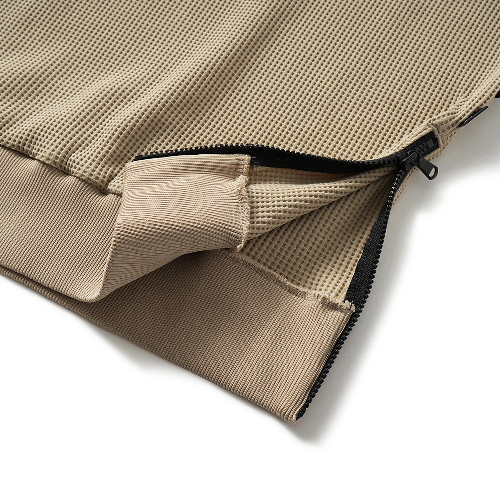 junhashimoto ジュンハシモト JH+ WAFFLE THERMAL MOCKNECK ワッフルサーマルモックネック 1102420038 BEIGE