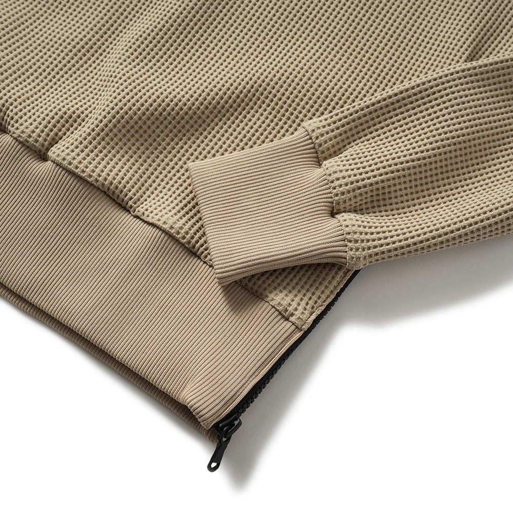 junhashimoto ジュンハシモト JH+ WAFFLE THERMAL MOCKNECK ワッフルサーマルモックネック 1102420038 BEIGE
