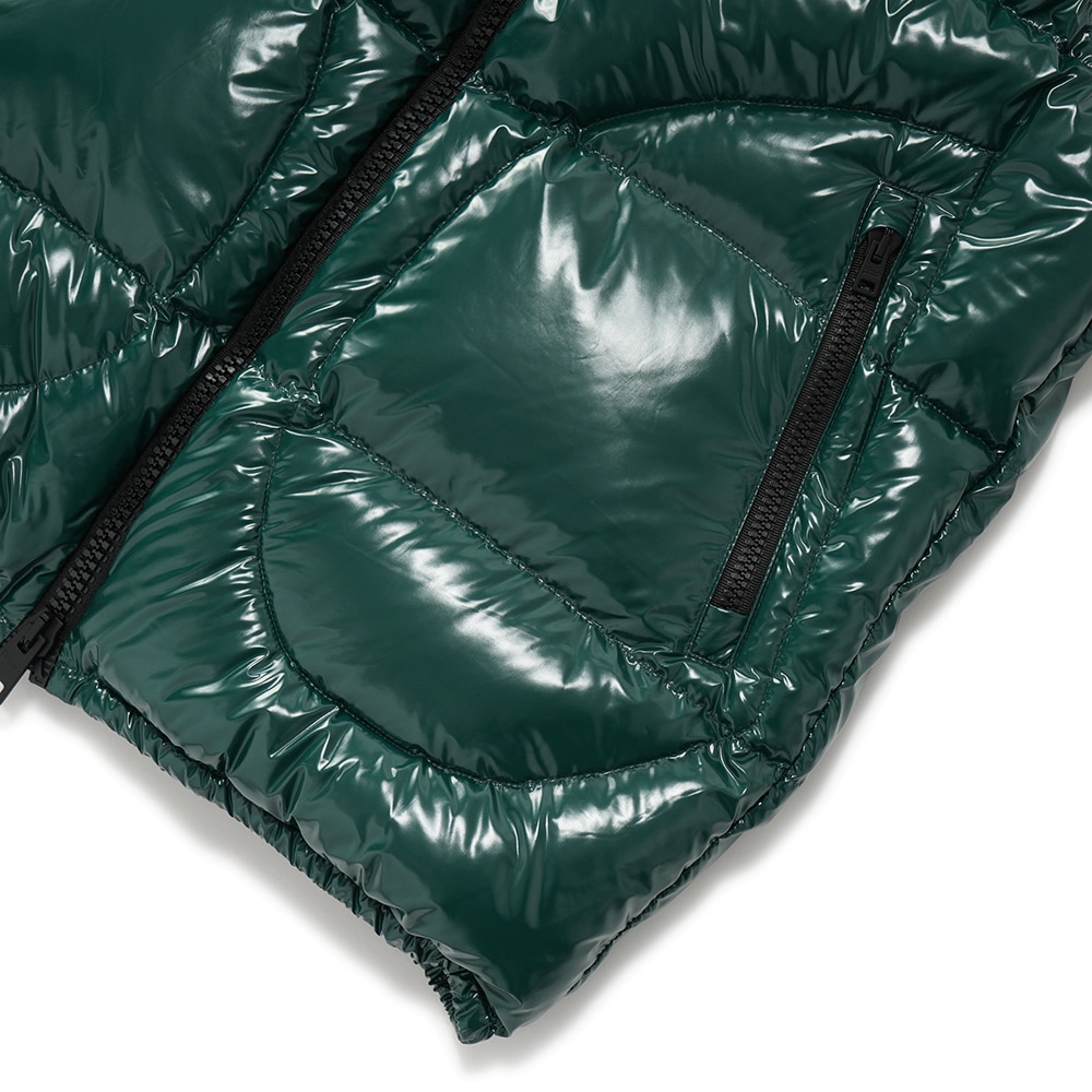 HERNO ヘルノ グロッシーコーティング フーデッドダウンベスト