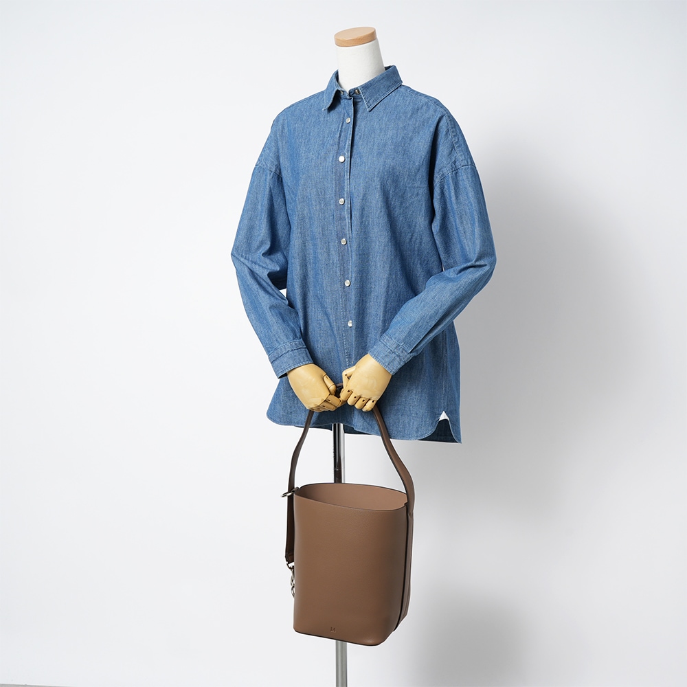 &MyuQ アンドミューク ERIO エリオ ヴィーガンレザー 2WAYショルダーバッグ GREIGE