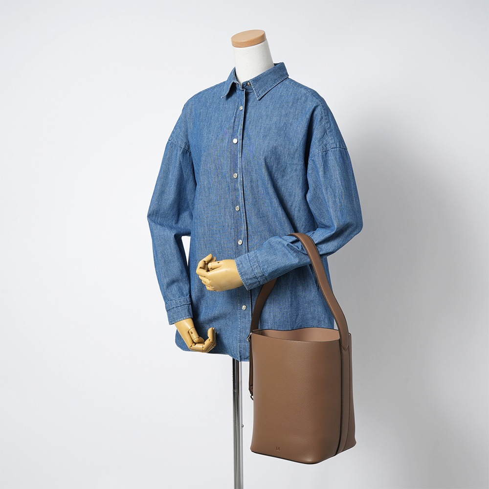 &MyuQ アンドミューク ERIO エリオ ヴィーガンレザー 2WAYショルダーバッグ GREIGE