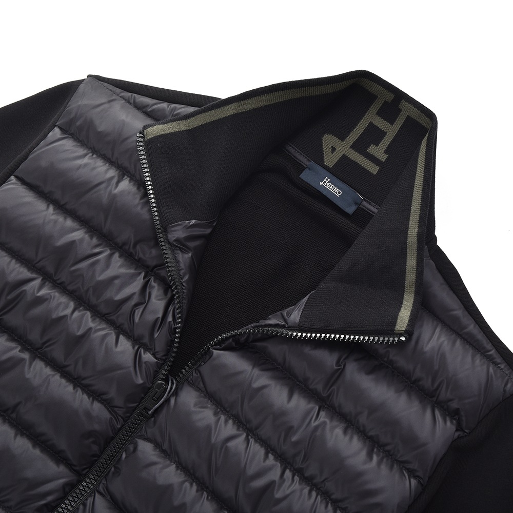 HERNO ヘルノ ジャージ×ライトダウン ジップアップブルゾン JP000109U