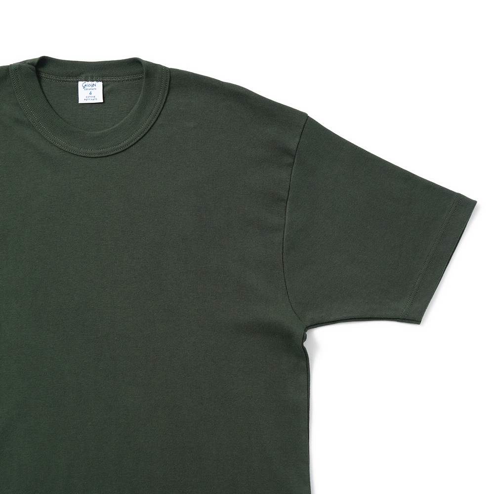 GICIPI ジチピ 2602P GRONGO Costina 1×1 グローンゴ クルーネック ベーシックフィット Tシャツ OLIVE