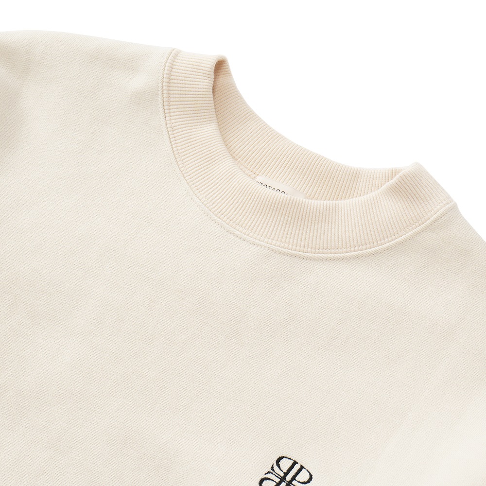 PROTAGONISTA プロタゴニスタ ロゴ ショートスウェットプルオーバー PNT-CS-34 OFF WHITE