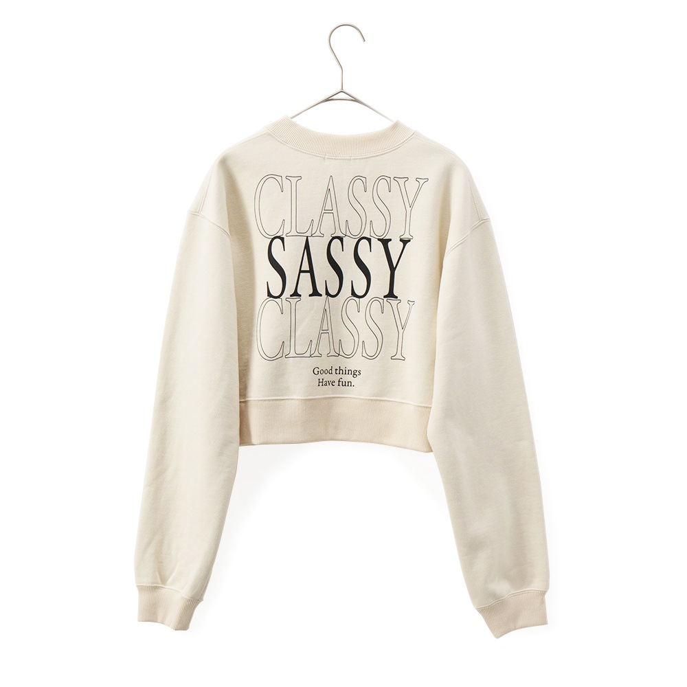 PROTAGONISTA プロタゴニスタ ロゴ ショートスウェットプルオーバー PNT-CS-34 OFF WHITE