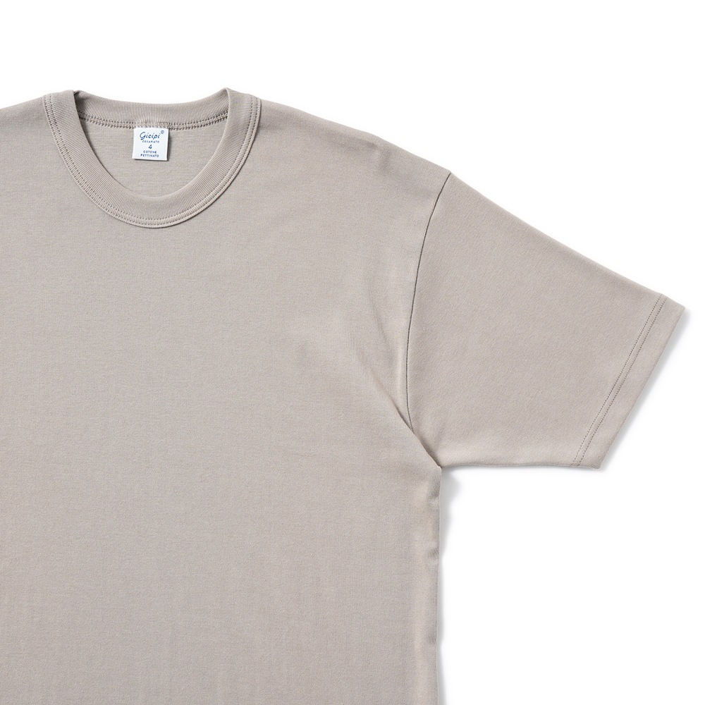 GICIPI ジチピ 2602P GRONGO Costina 1×1 グローンゴ クルーネック ベーシックフィット Tシャツ GREIGE