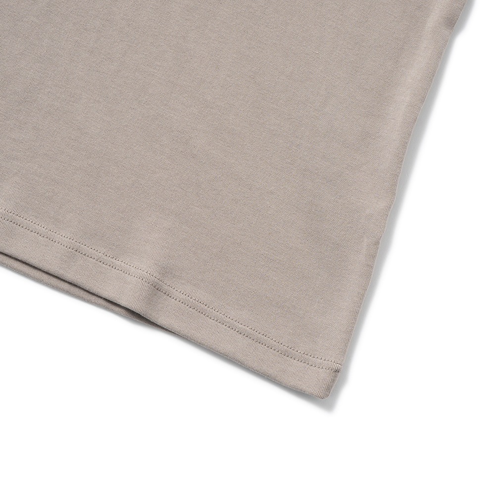 GICIPI ジチピ 2602P GRONGO Costina 1×1 グローンゴ クルーネック ベーシックフィット Tシャツ GREIGE