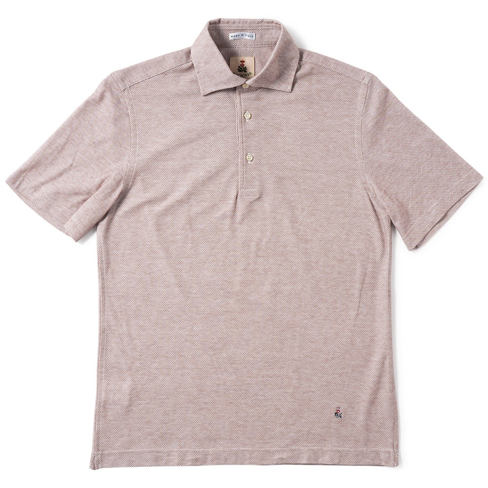 GUY ROVER ギローバー コットン カノコ セミワイドカラーポロシャツ PC433-541504 BROWN