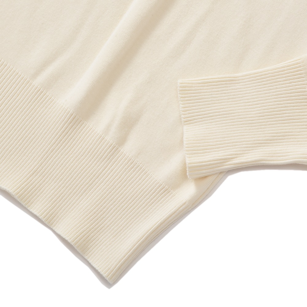 GICIPI ジチピ 2101A LUPO ソフトコットン クルーネック ロングスリーブTシャツ OFF WHITE