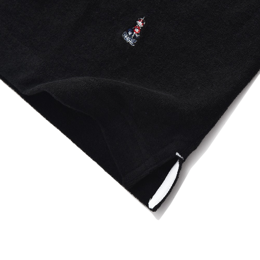 GUY ROVER ギローバー コットン パイル スキッパーポロシャツ BLACK