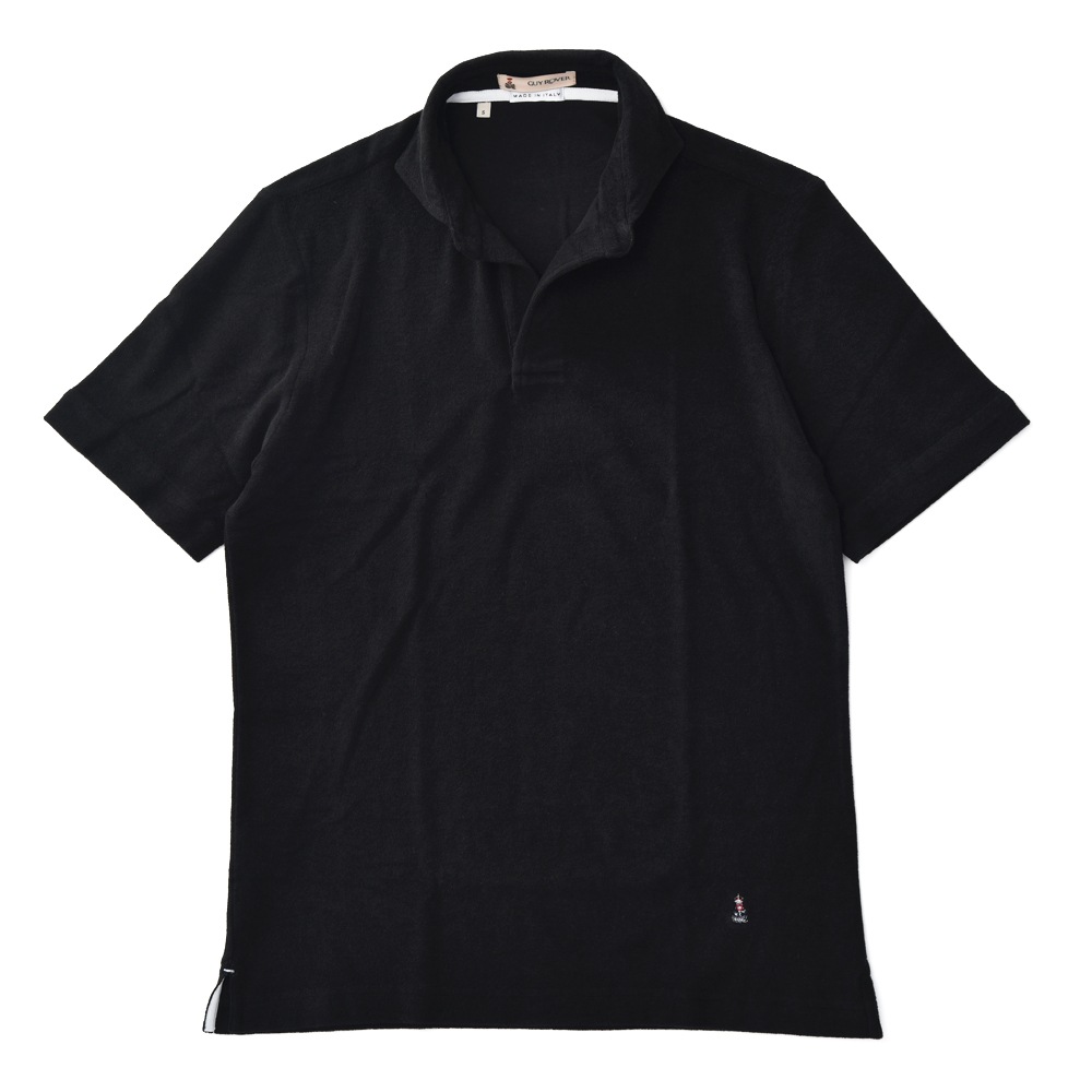 GUY ROVER ギローバー コットン パイル スキッパーポロシャツ BLACK