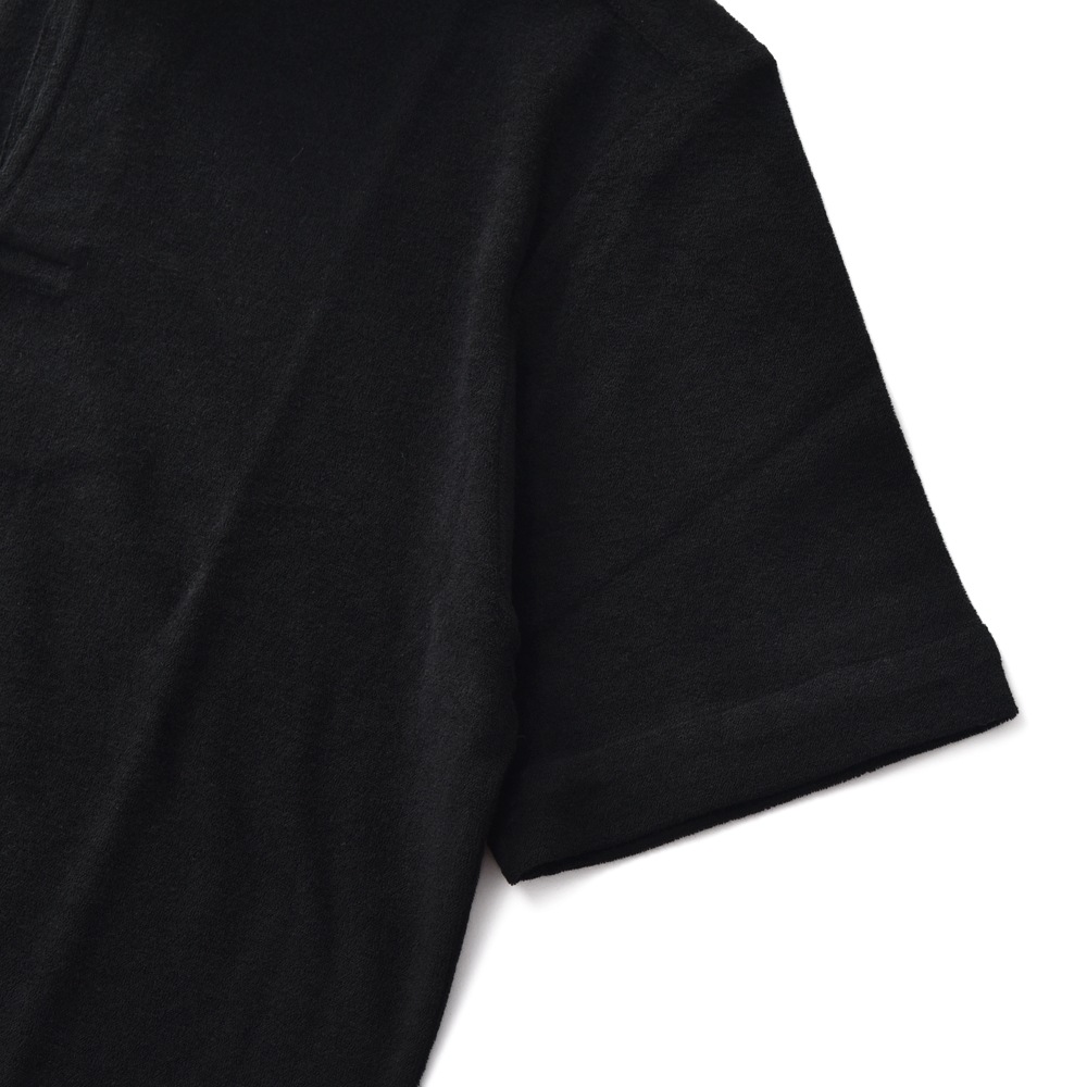 GUY ROVER ギローバー コットン パイル スキッパーポロシャツ BLACK