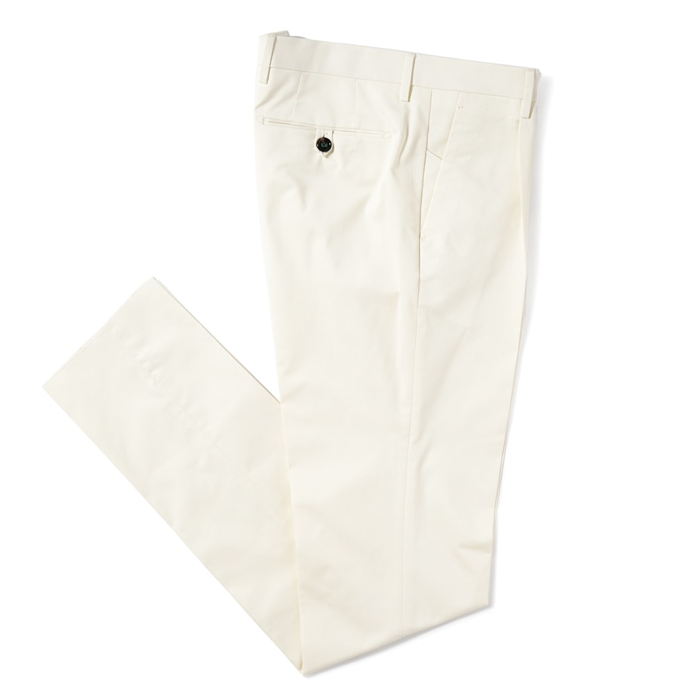 BERWICH ベルウィッチ JMORELLO-1P-CK1790X ストレッチコットンツイル 1プリーツ パンツ OFF WHITE