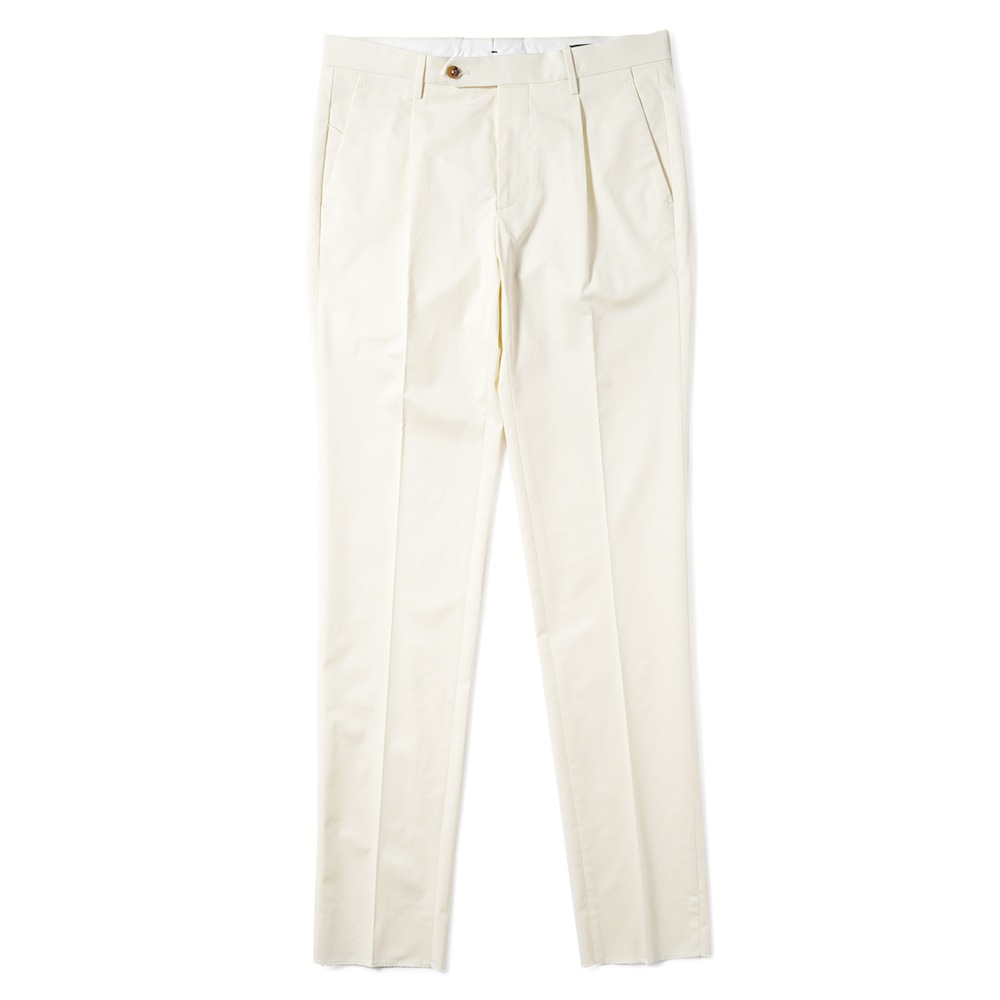 BERWICH ベルウィッチ JMORELLO-1P-CK1790X ストレッチコットンツイル 1プリーツ パンツ OFF WHITE