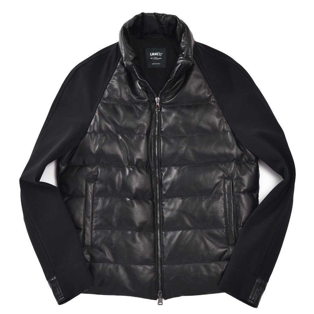 EMMETI エンメティ ZERI NAPPA SILK×NEOPRENE ナッパレザー 