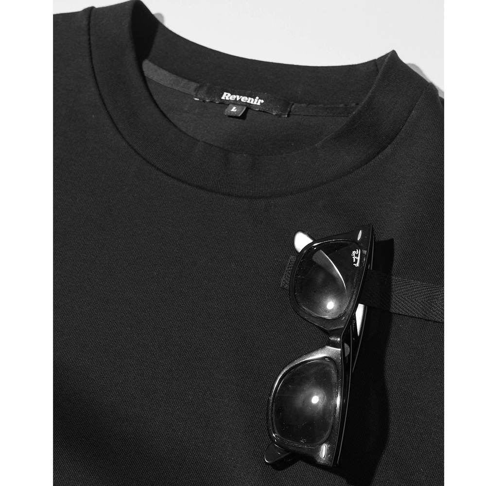 REVENIR リブニール SUVIN GIZA CREW NECK S/S クルーネックTシャツ BLACK