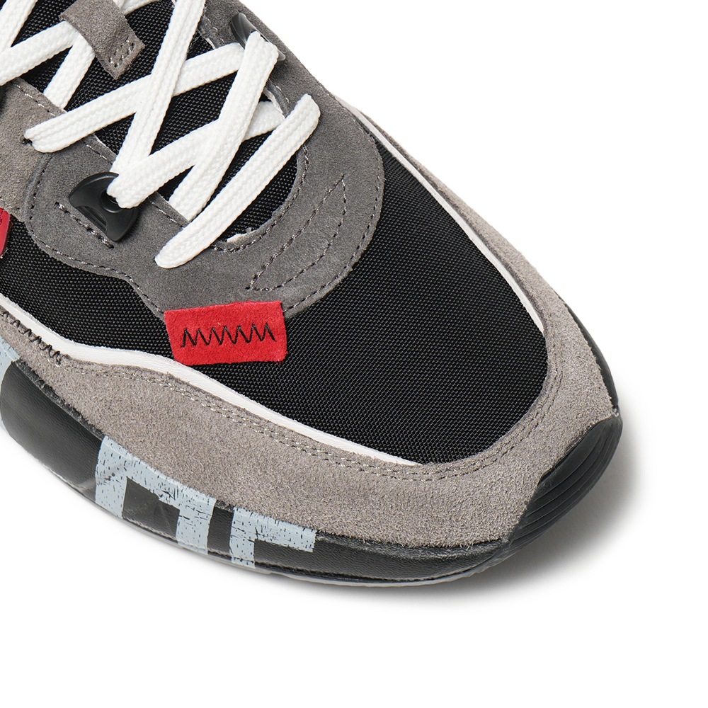 VOILE BLANCHE ボイルブランシェ CLUB01 スエード・ポリエステル スニーカー 2017465/06 GRY/BLK/RED