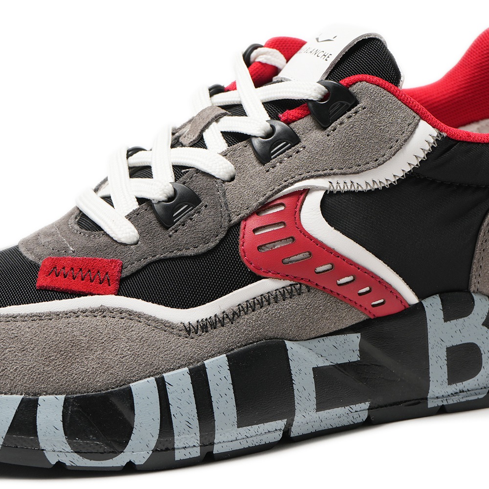 VOILE BLANCHE ボイルブランシェ CLUB01 スエード・ポリエステル スニーカー 2017465/06 GRY/BLK/RED