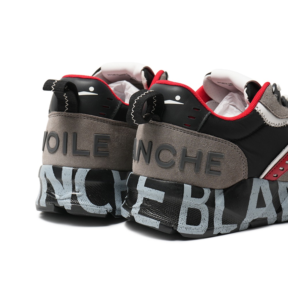 VOILE BLANCHE ボイルブランシェ CLUB01 スエード・ポリエステル スニーカー 2017465/06 GRY/BLK/RED