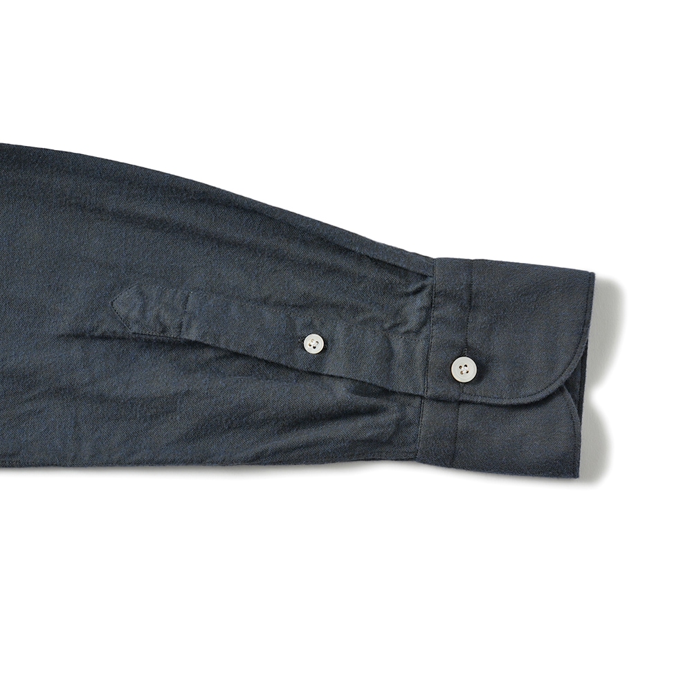 Finamore フィナモレ SERGIO BARI/120182 M0641 コットン フランネル カッタウェイカラーシャツ D.NAVY