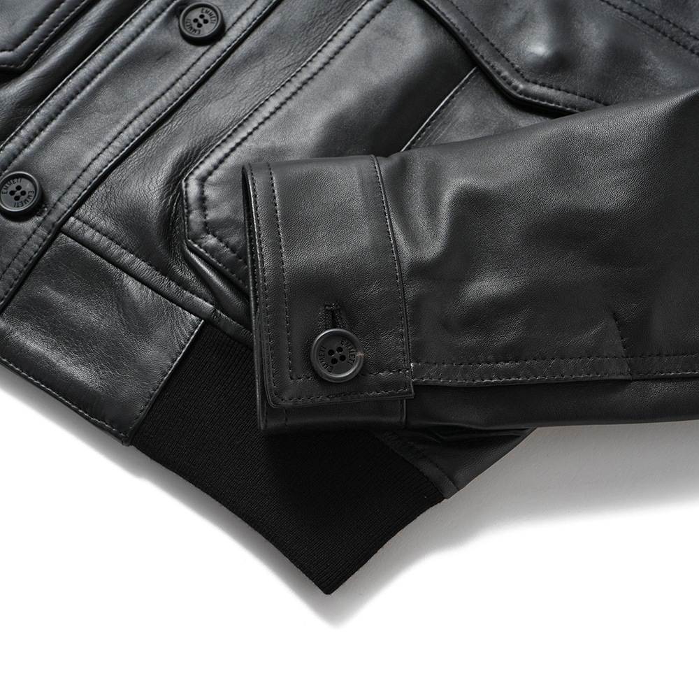 EMMETI エンメティ GUS LANA SP PLONGE ガス スペシャル プロンジェレザー A-1型 ブルゾン BLACK