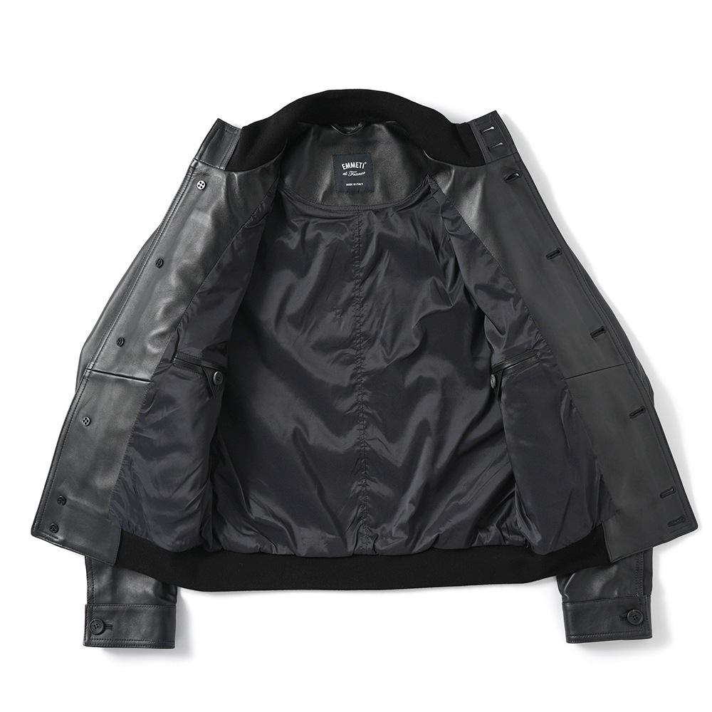 EMMETI エンメティ GUS LANA SP PLONGE ガス スペシャル プロンジェレザー A-1型 ブルゾン BLACK